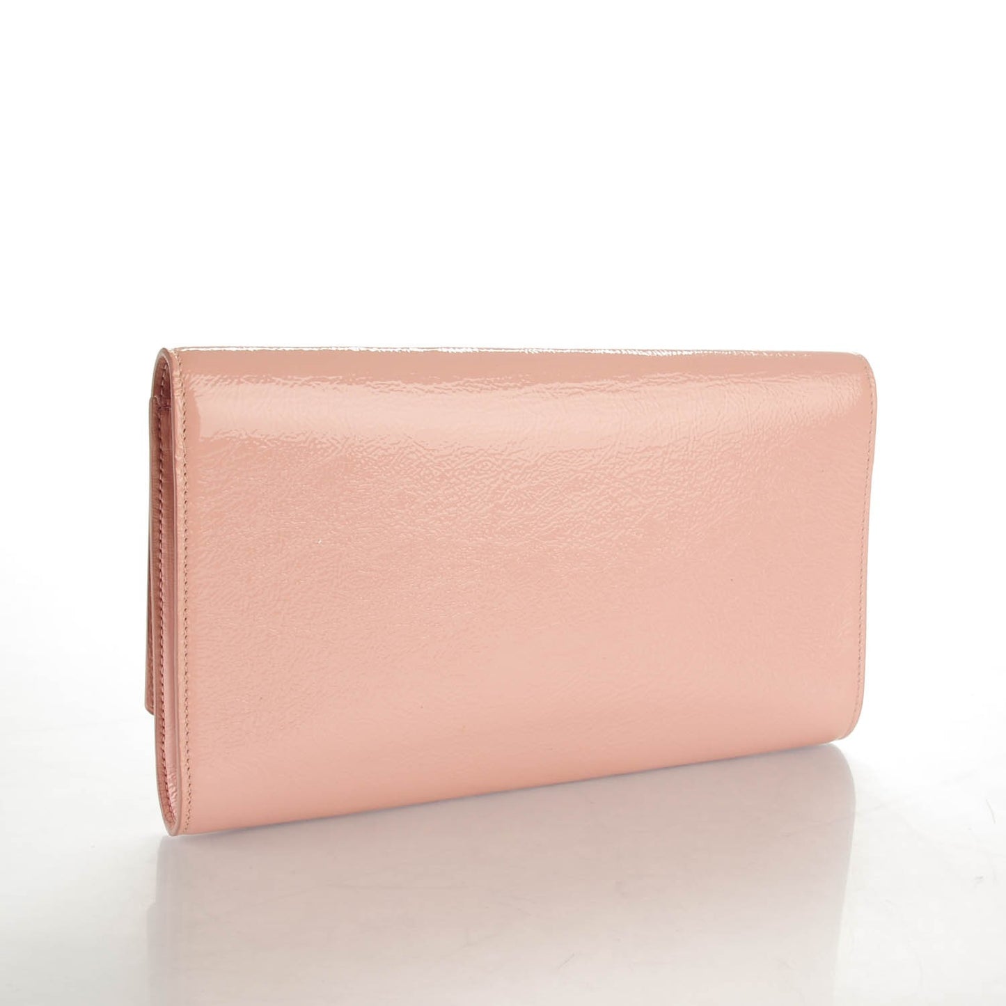 Textured Patent Large Belle De Jour Clutch Dragee