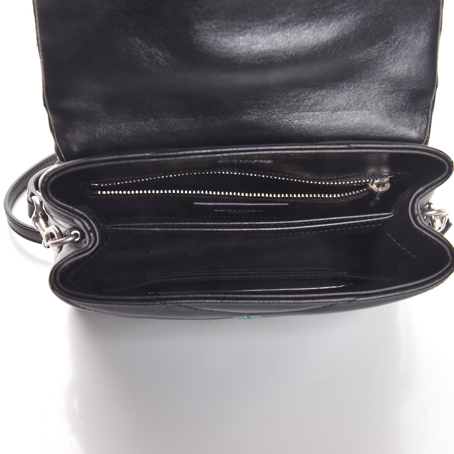 Saint Laurent Calfskin Y Quilted Monogram Toy Loulou Crossbody Bag Black 5 of 9