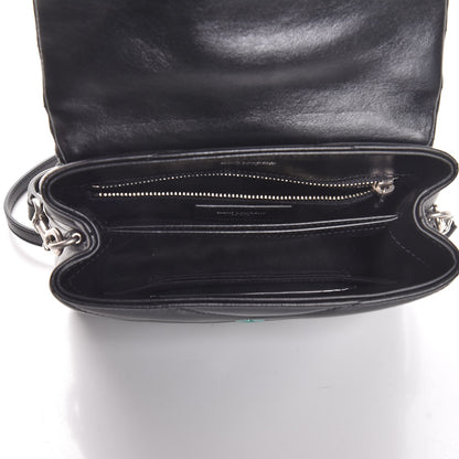 Saint Laurent Calfskin Y Quilted Monogram Toy Loulou Crossbody Bag Black 5 of 9