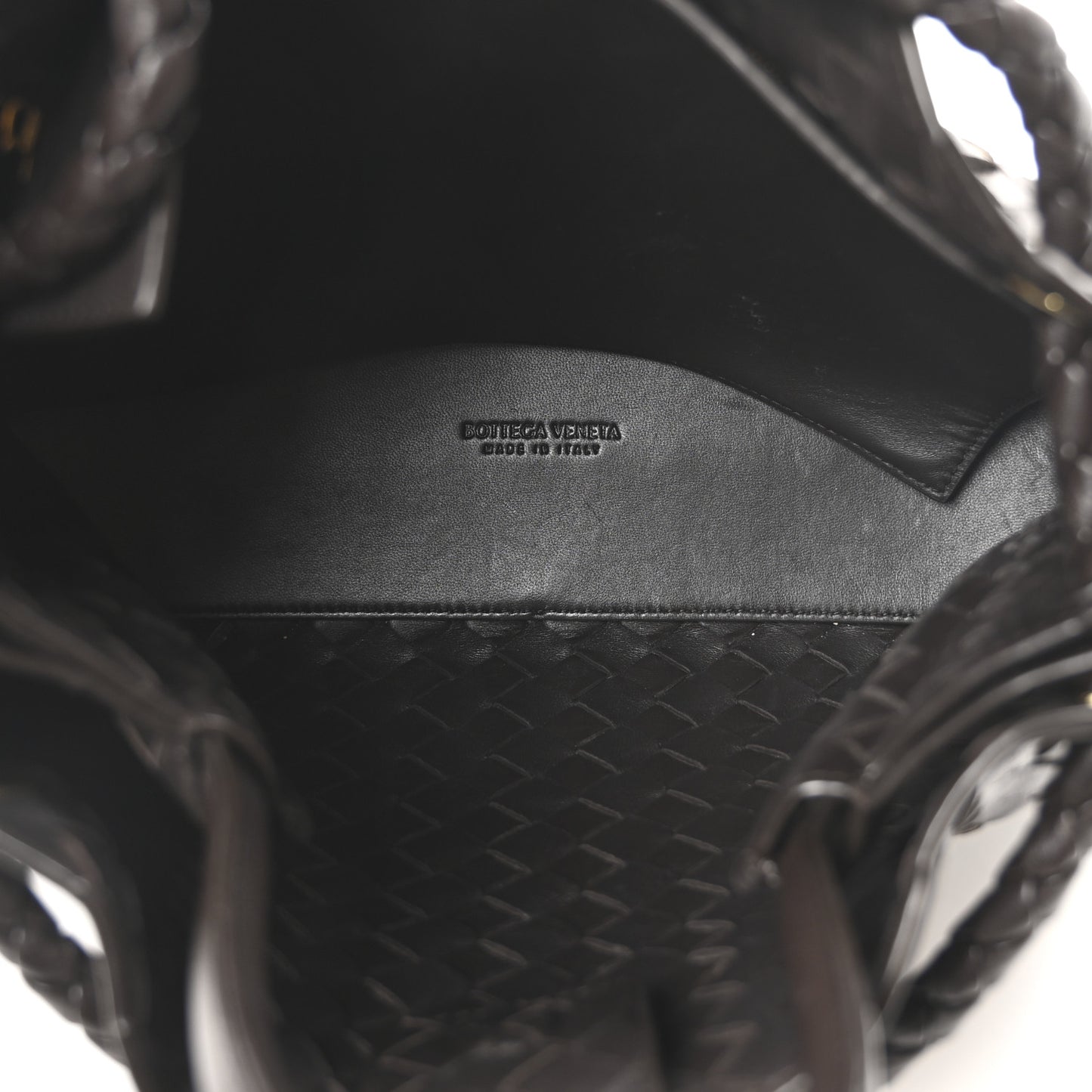 Nappa Intrecciato Medium Andiamo Shoulder Bag Fondant