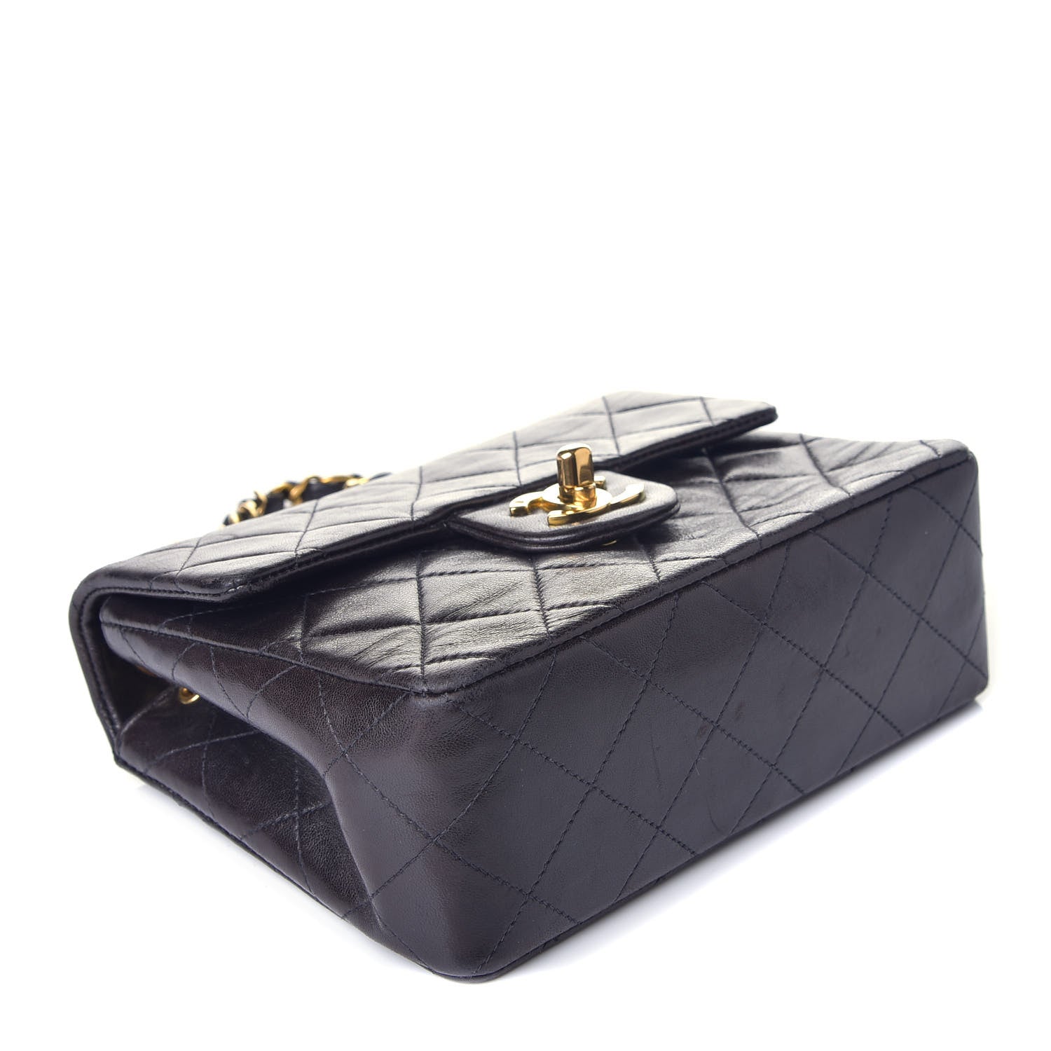 Chanel Lambskin Quilted Mini Square Flap Black 4 of 9