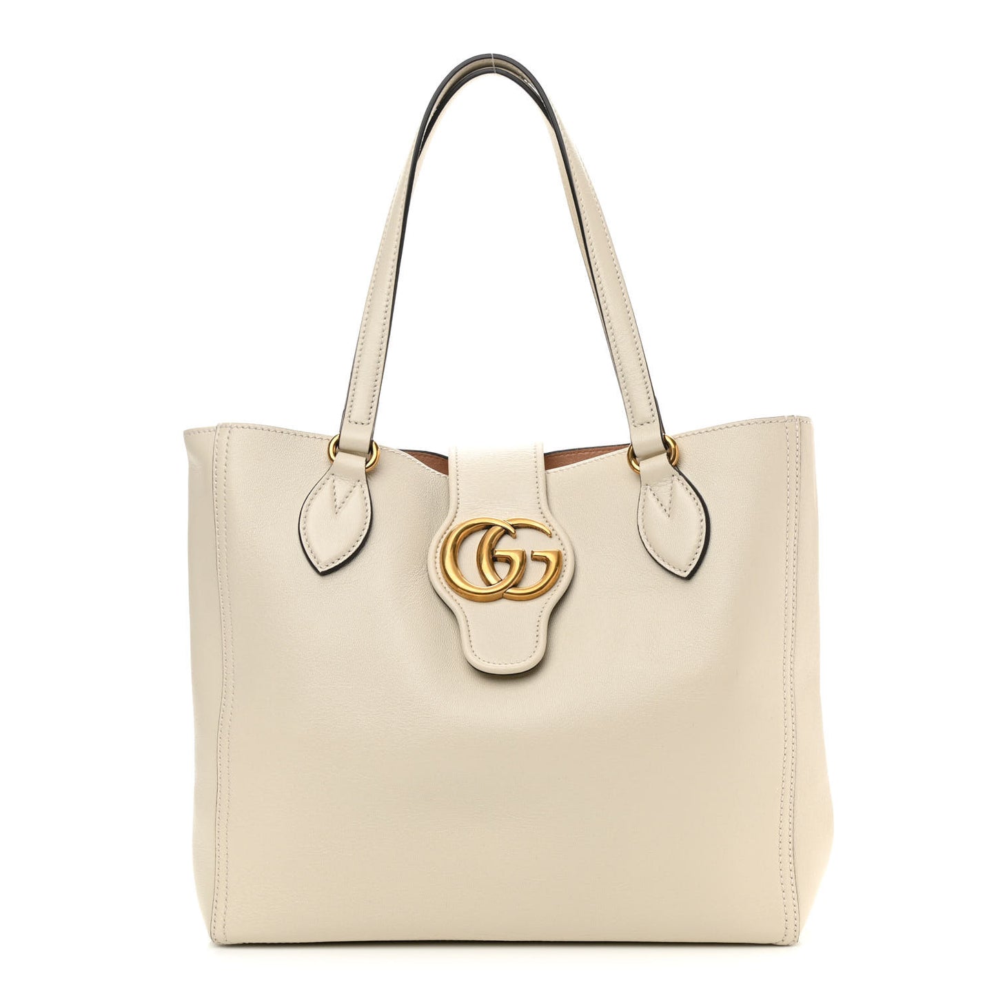 New Sakai Calfskin Lux Small Dahlia Tote Mystic White