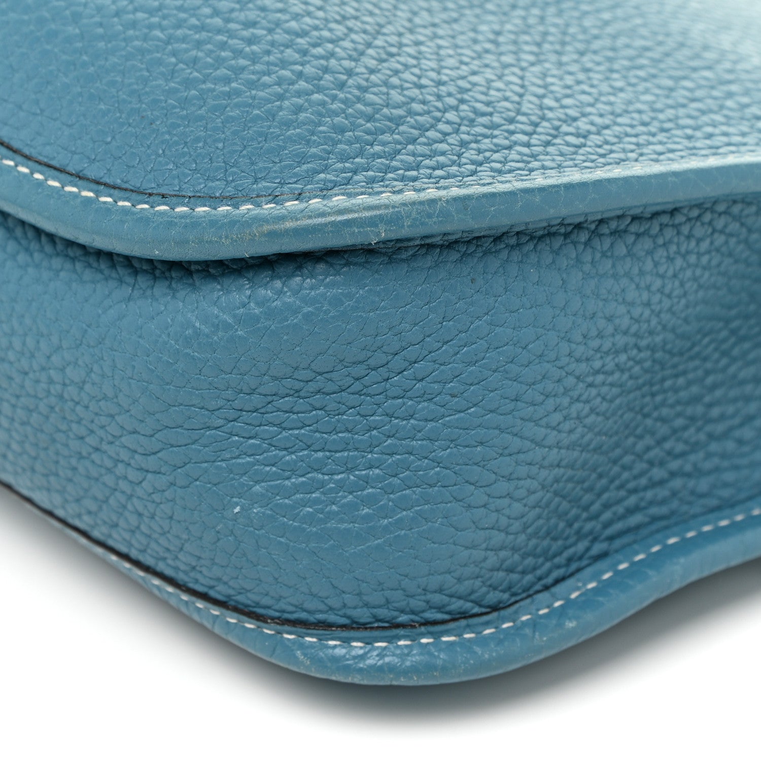 Hermes Taurillon Clemence Evelyne PM Blue Jean 9 of 21