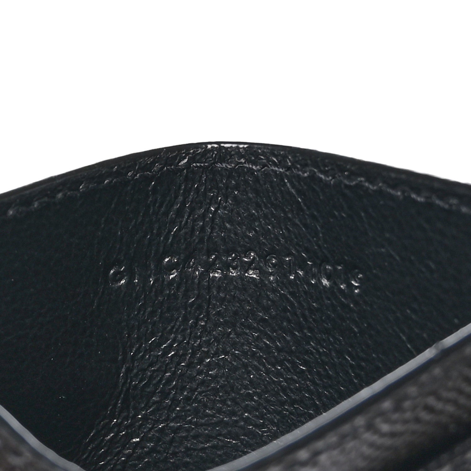 Saint Laurent Grain De Poudre Matelasse Chevron Monochrome Monogram Credit Card Case Black 8 of 11