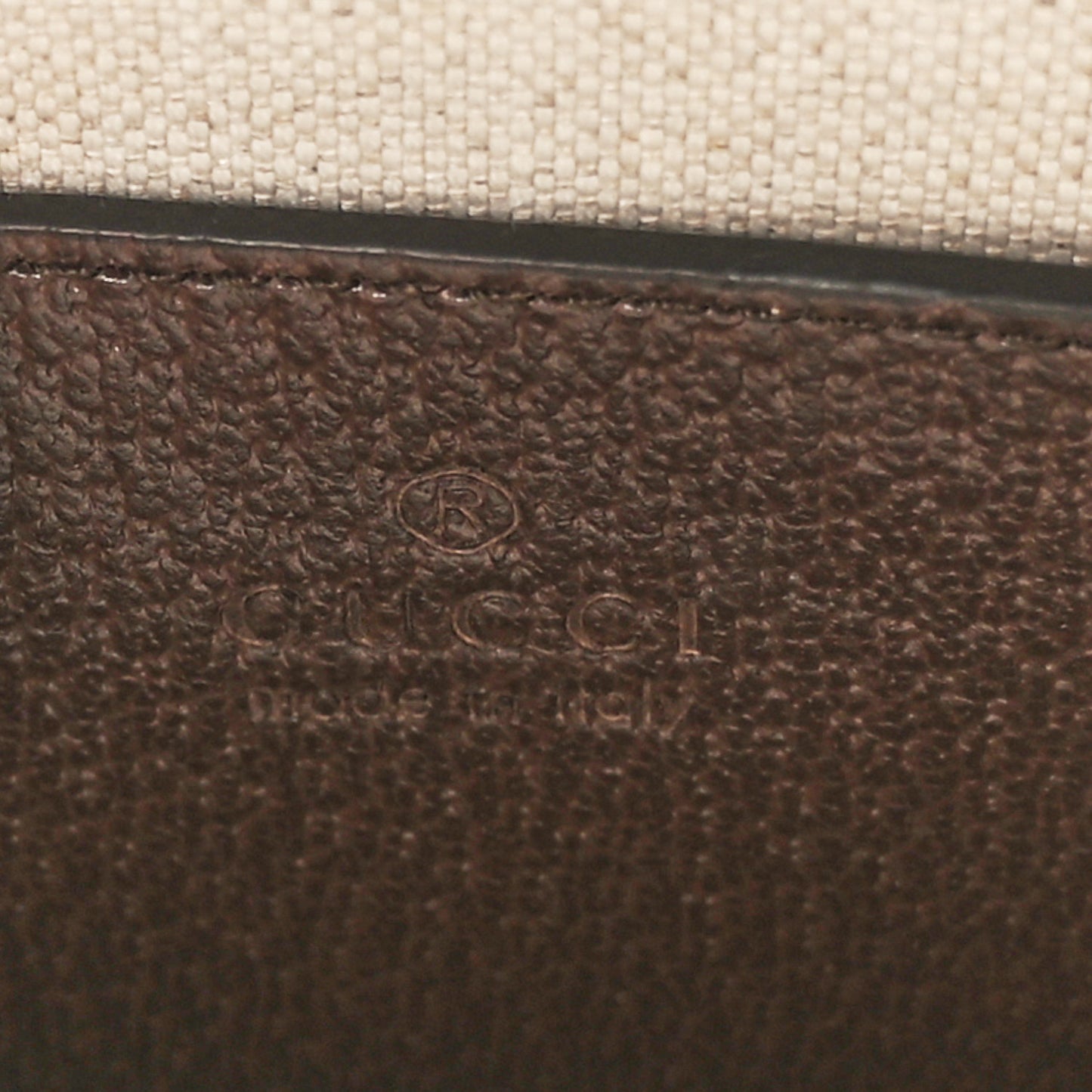 Monogram Jumbo GG Textured Dollar Calfskin Web Mini Vertical Tote Camel Ebony New Acero