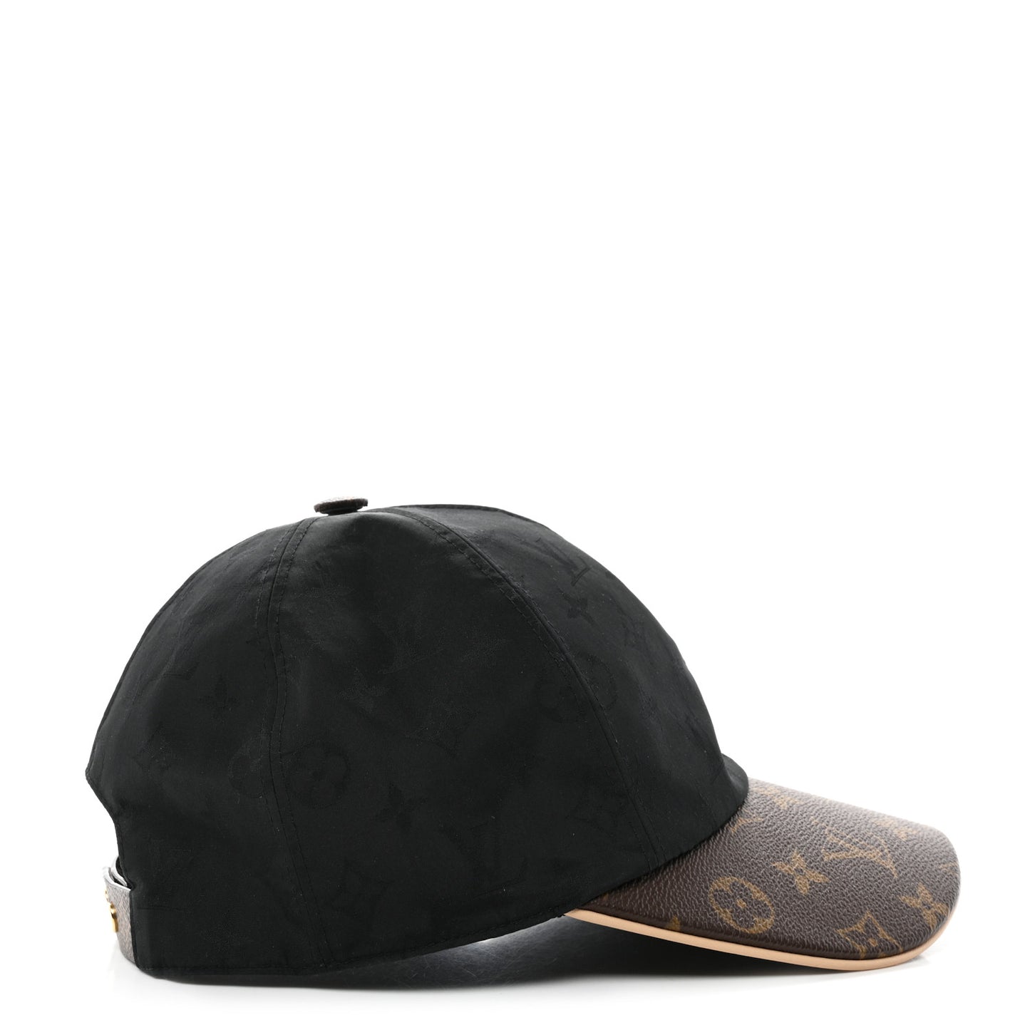 Polyester Silk Monogram LV Get Ready Cap M Black