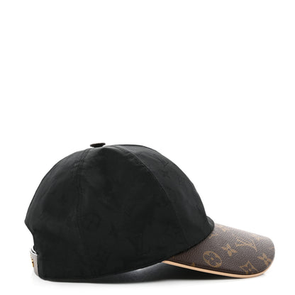 Louis Vuitton Polyester Silk Monogram LV Get Ready Cap M Black 5 of 8