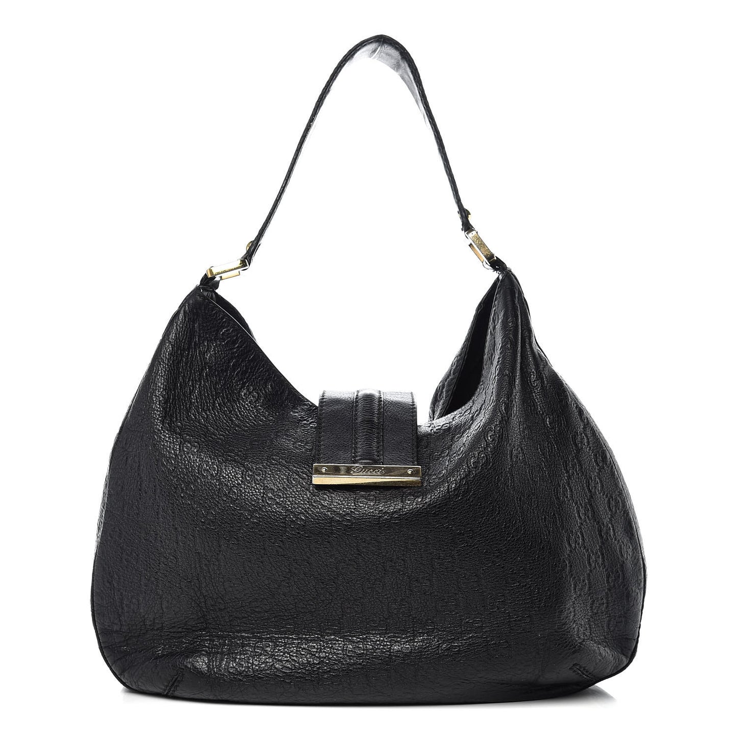 Guccissima Large New Ladies Web Hobo Black