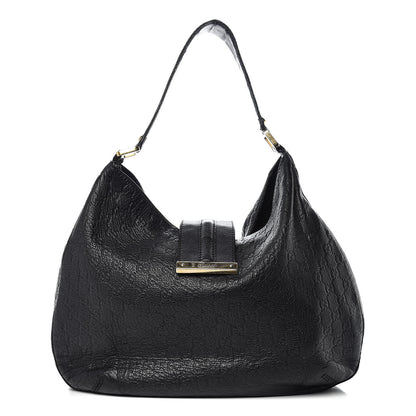 Gucci Guccissima Large New Ladies Web Hobo Black 1 of 11
