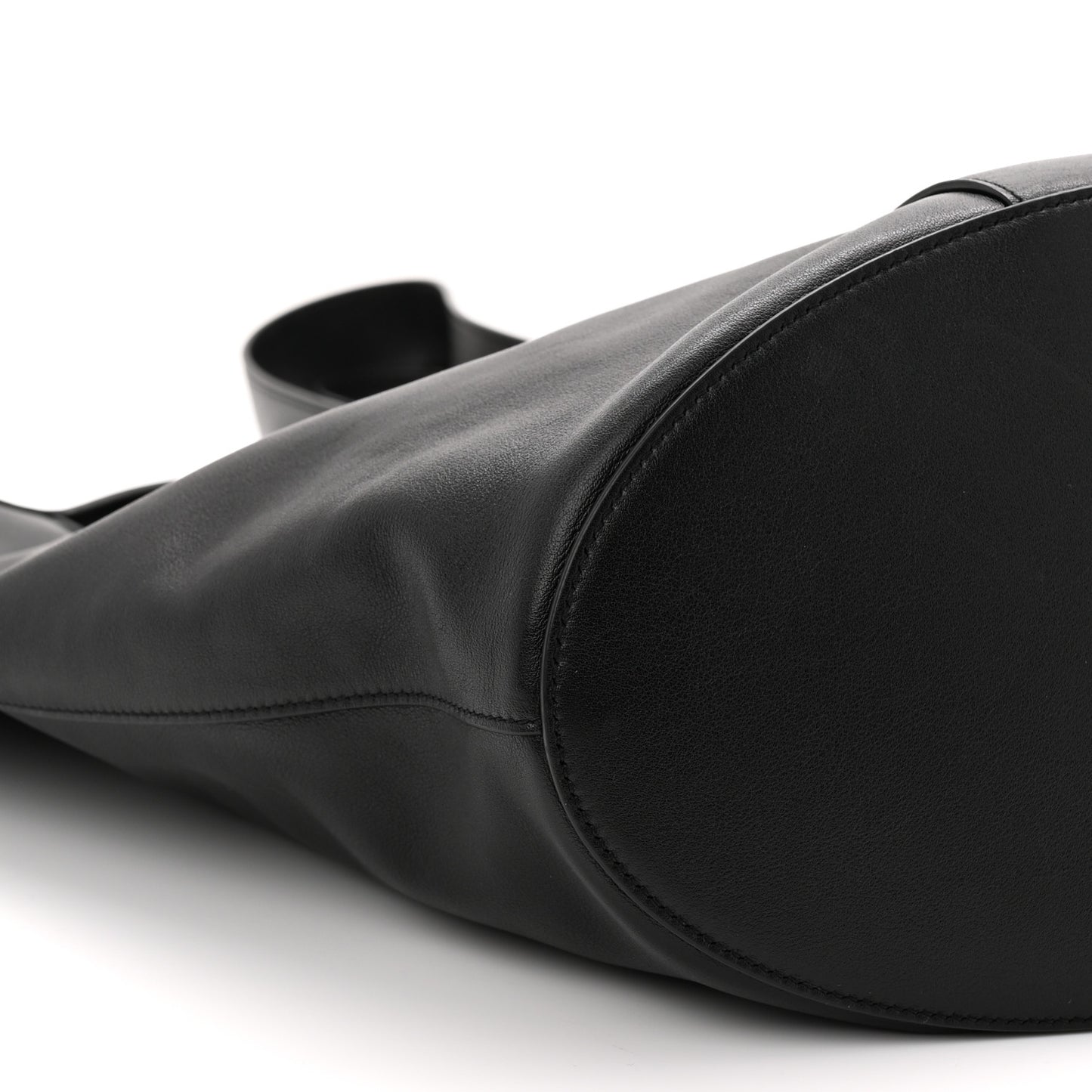 Santorini Lux Calfskin Y Drawstring Tote Black