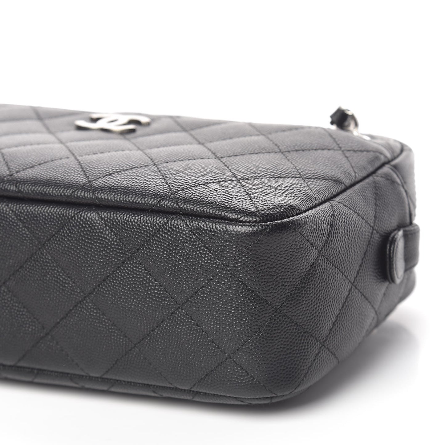 Caviar Quilted Camera Case Black