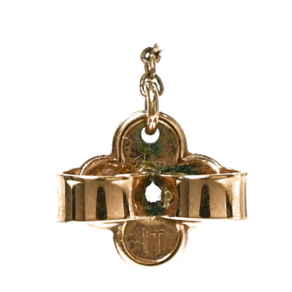 Louis Vuitton Metal Crystal Petit Louis Earrings Gold 4 of 4