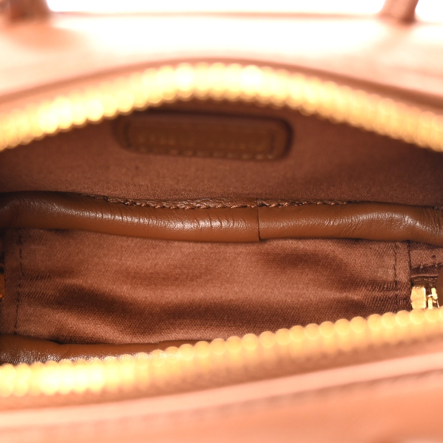 Calfskin Beau Micro Bag Cognac