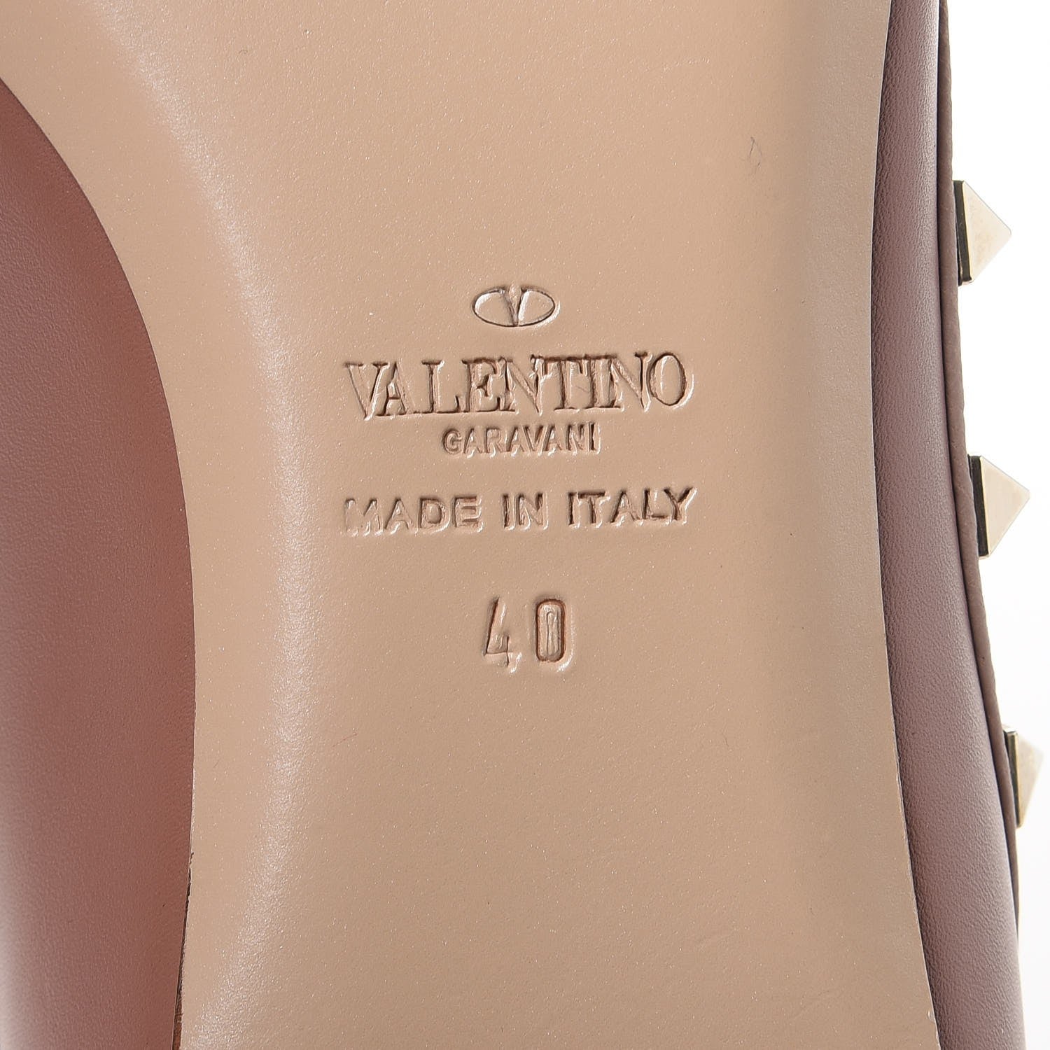 Valentino Garavani Nappa Rockstud Ballerina Flats 40 Poudre 6 of 13
