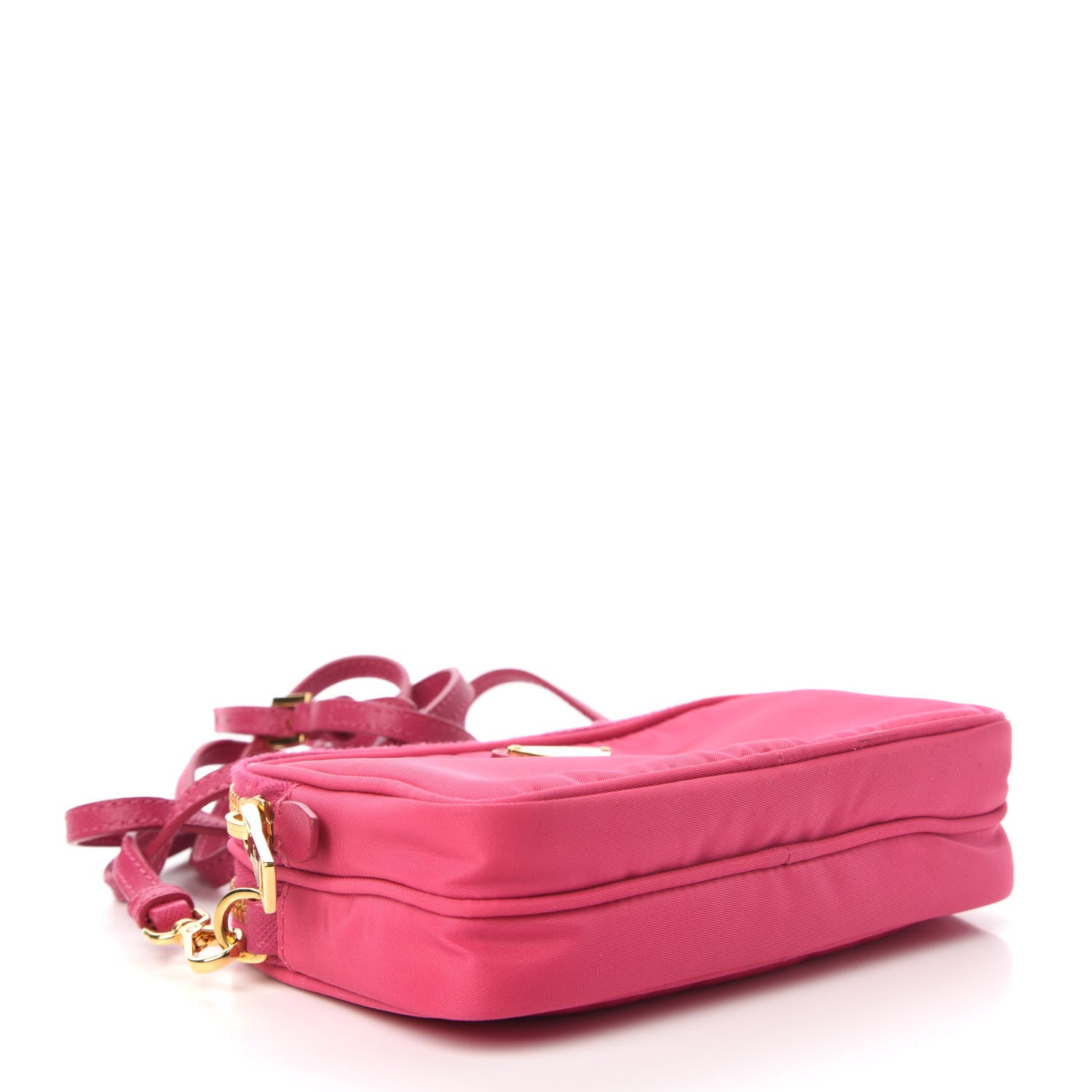 Prada Tessuto Nylon Saffiano Mini Camera Crossbody Fuxia 4 of 9