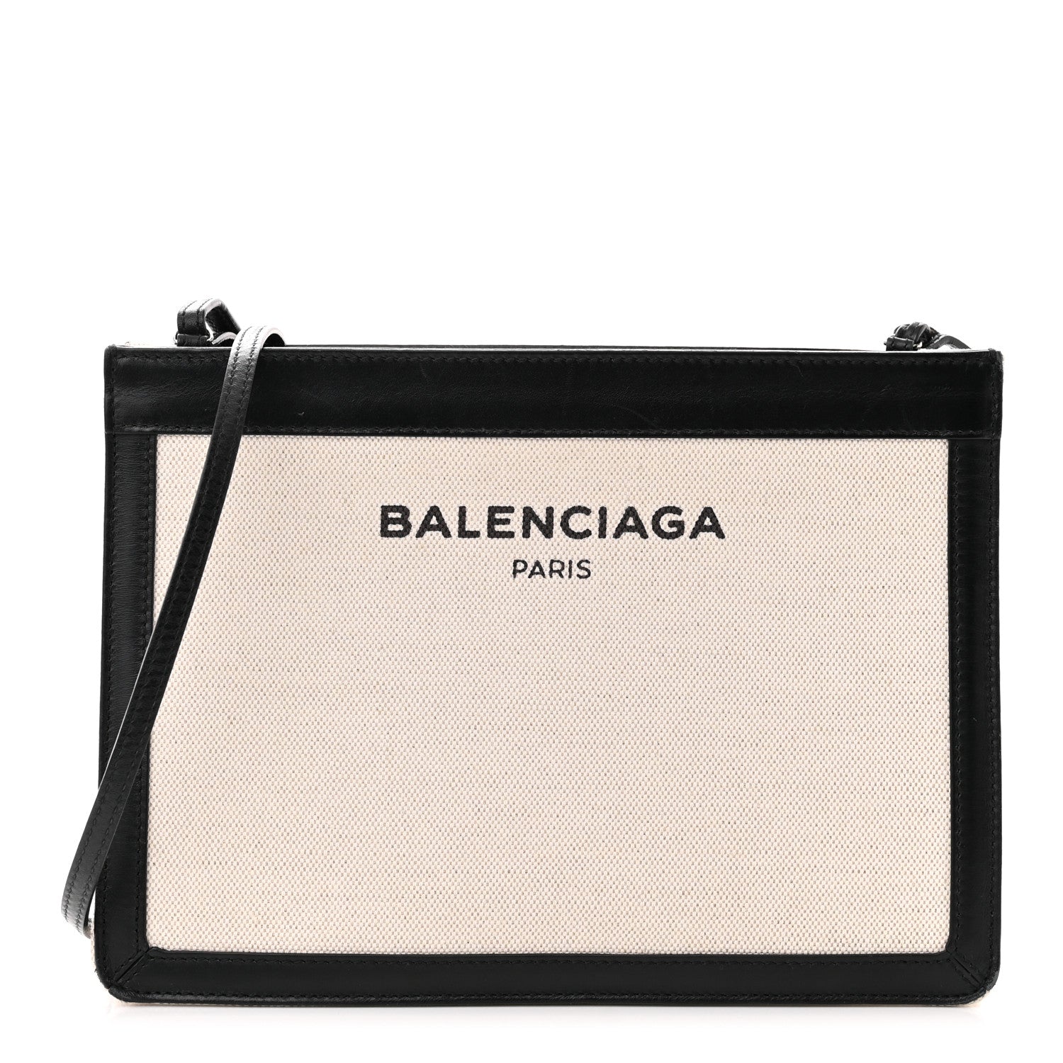 Balenciaga Cotton Canvas Pochette Crossbody Bag Black 1 of 11