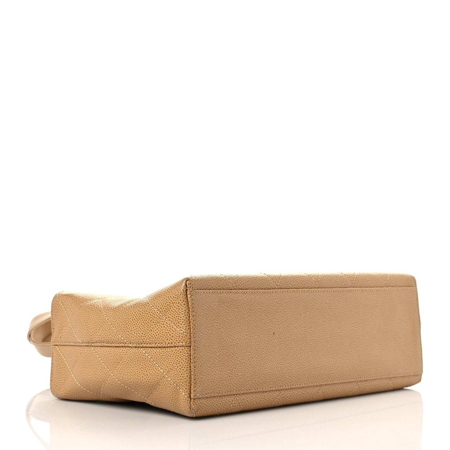 Caviar Quilted Shoulder Bag Beige