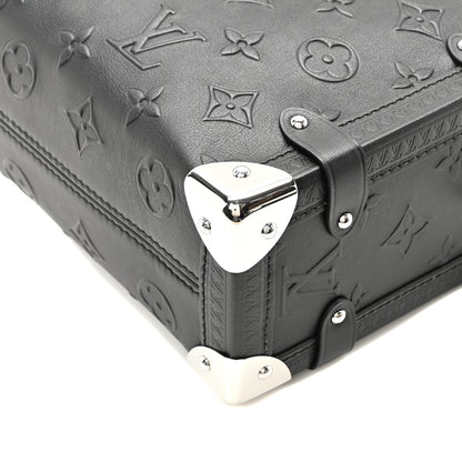Louis Vuitton Calfskin Debossed Monogram Side Trunk Black 9 of 9