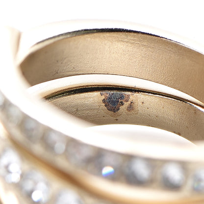 Chanel Crystal CC Ring 5.75 Gold 7 of 8