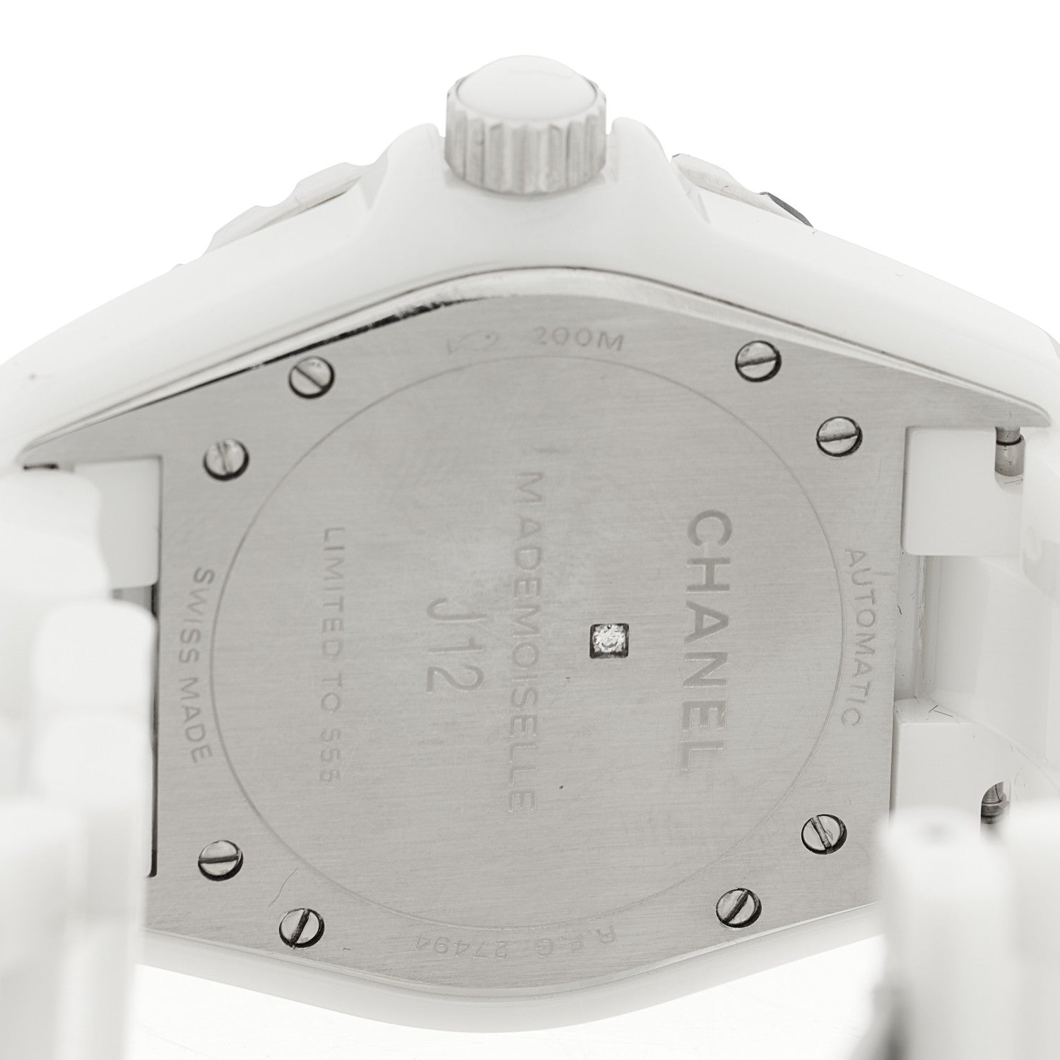 Chanel Stainless Steel Ceramic 38mm J12 Limited Edition Mademoiselle Automatic Watch White 4 of 4
