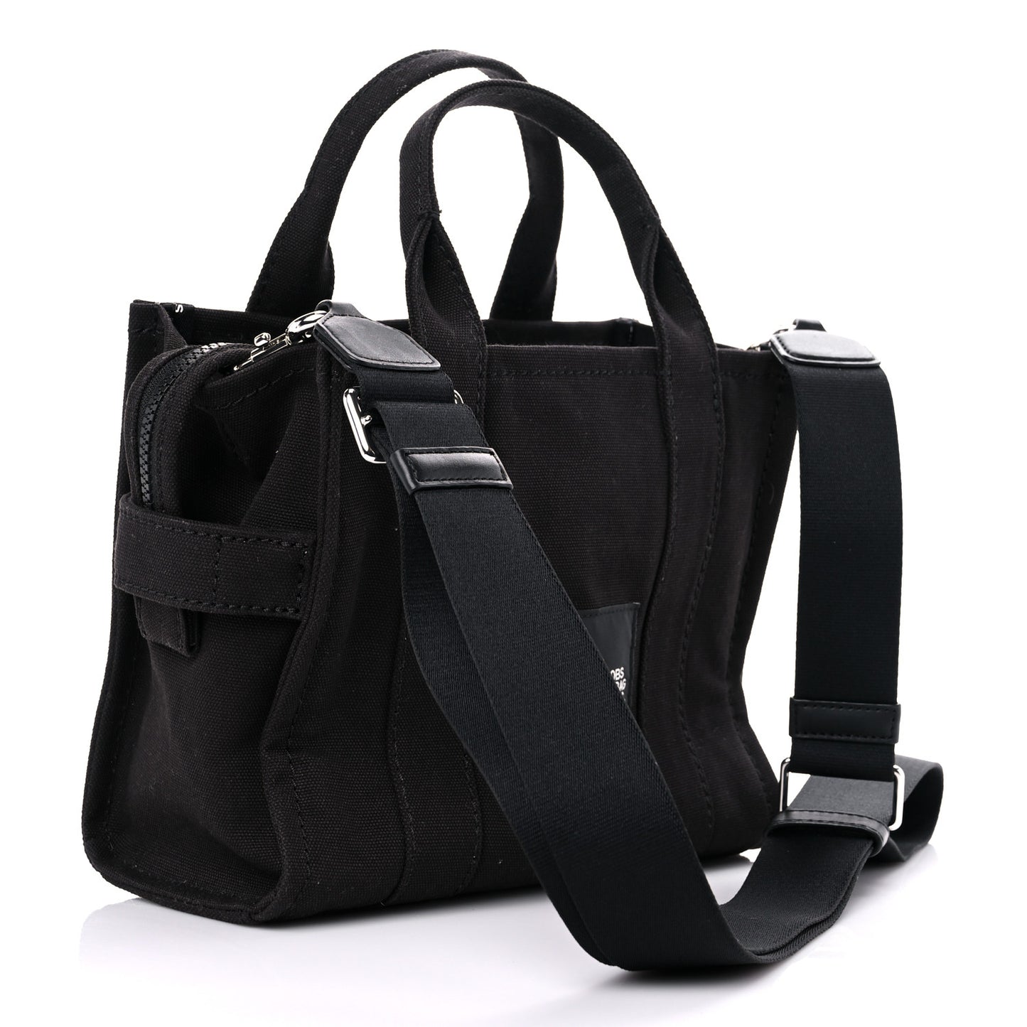 Cotton Canvas Mini The Traveler Tote Bag Black