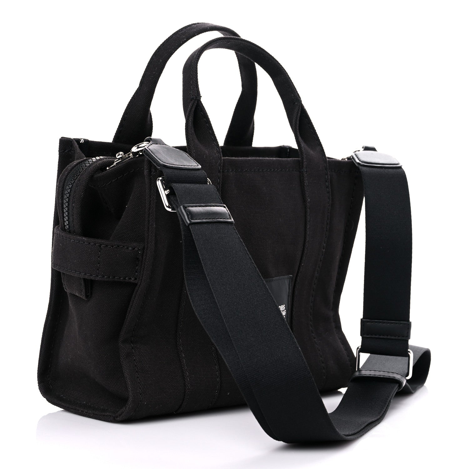 Marc Jacobs Cotton Canvas Mini The Traveler Tote Bag Black 3 of 10