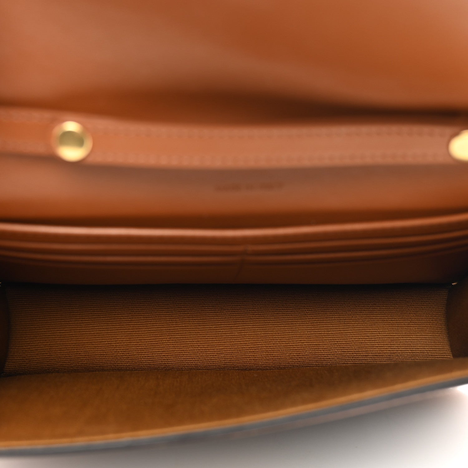 Celine Triomphe Canvas Calfskin Wallet on Chain Tan 6 of 10
