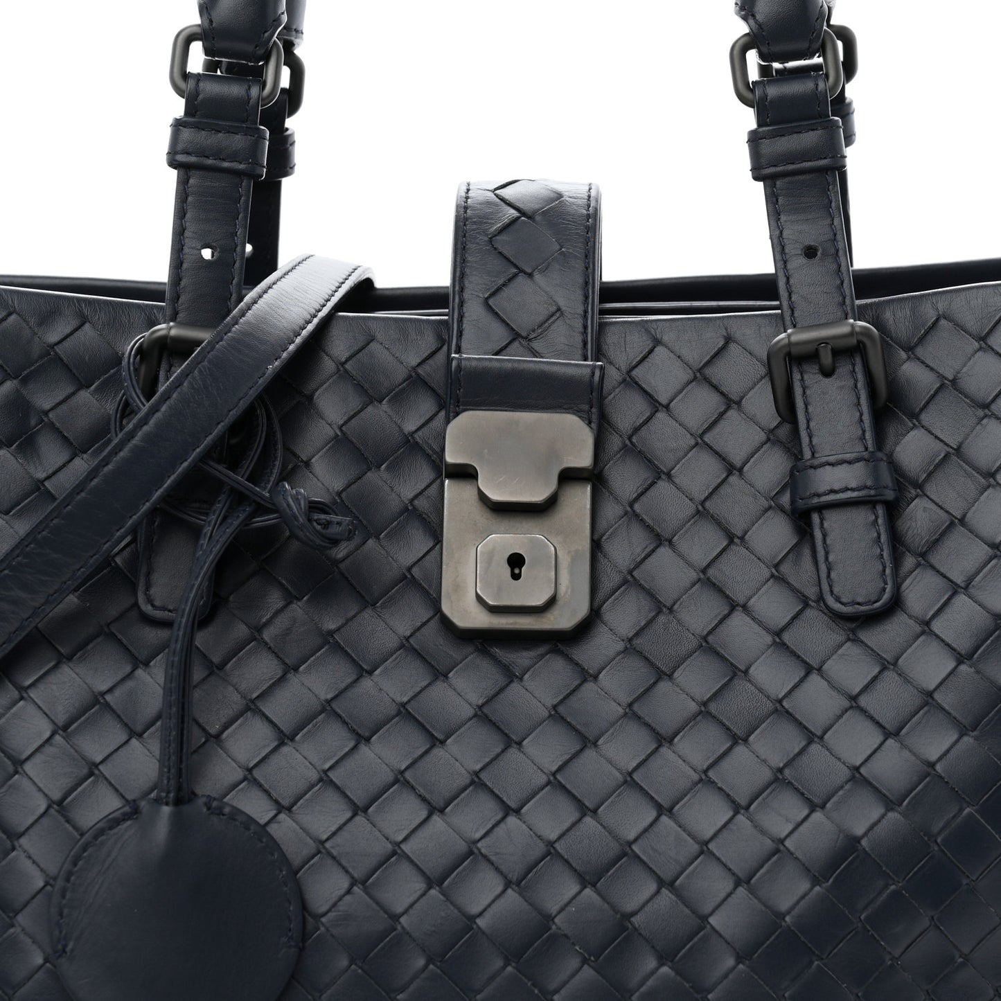 Light Calf Intrecciato Small Roma Tote  Light Tourmaline