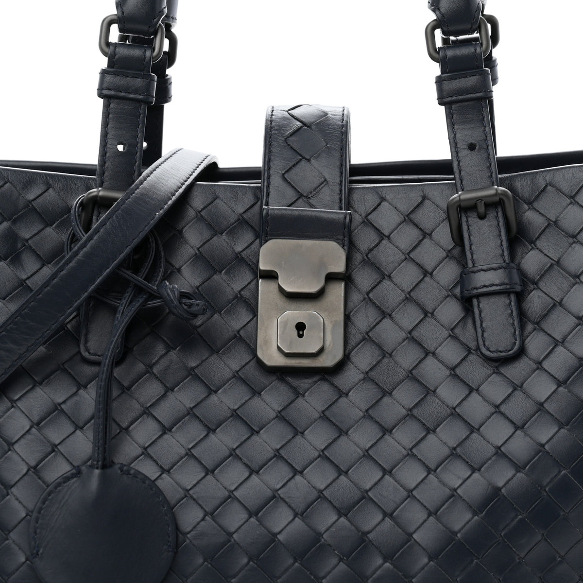 Light Calf Intrecciato Small Roma Tote  Light Tourmaline