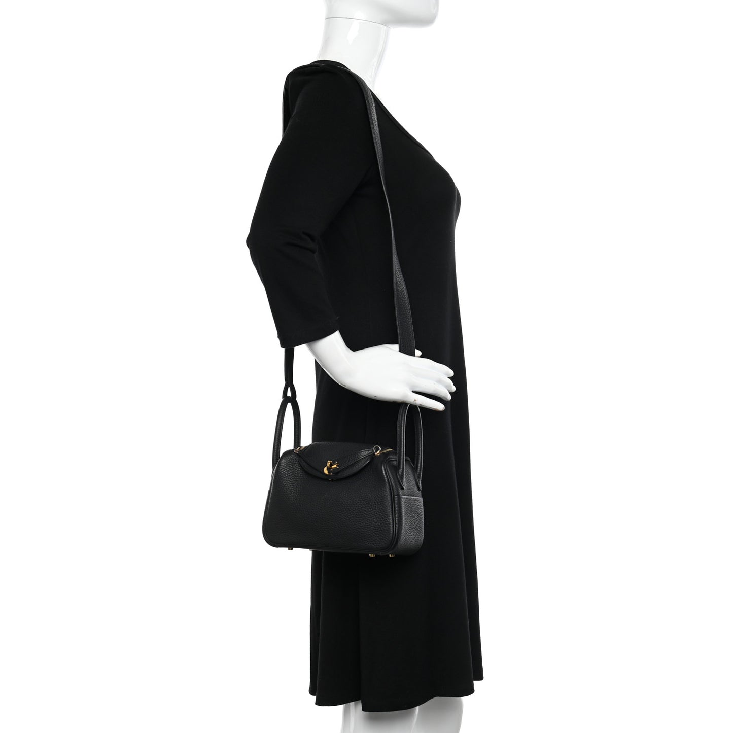 Taurillon Clemence Mini Lindy 20 Black