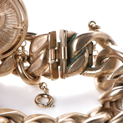 Chanel Metal Quilted CC Coin Bracelet Gold 7 of 7