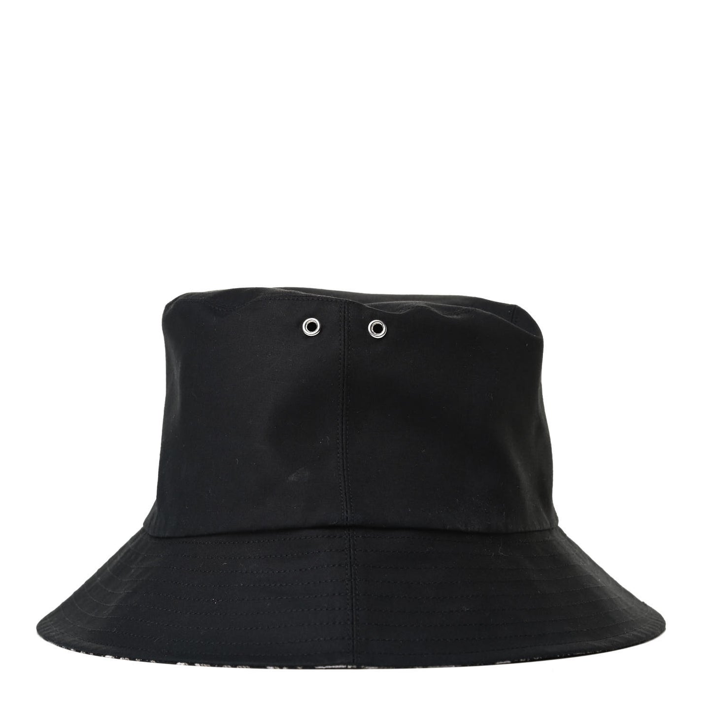 Polyester Cotton Oblique Teddy-D Brim Bucket Hat 57 Black