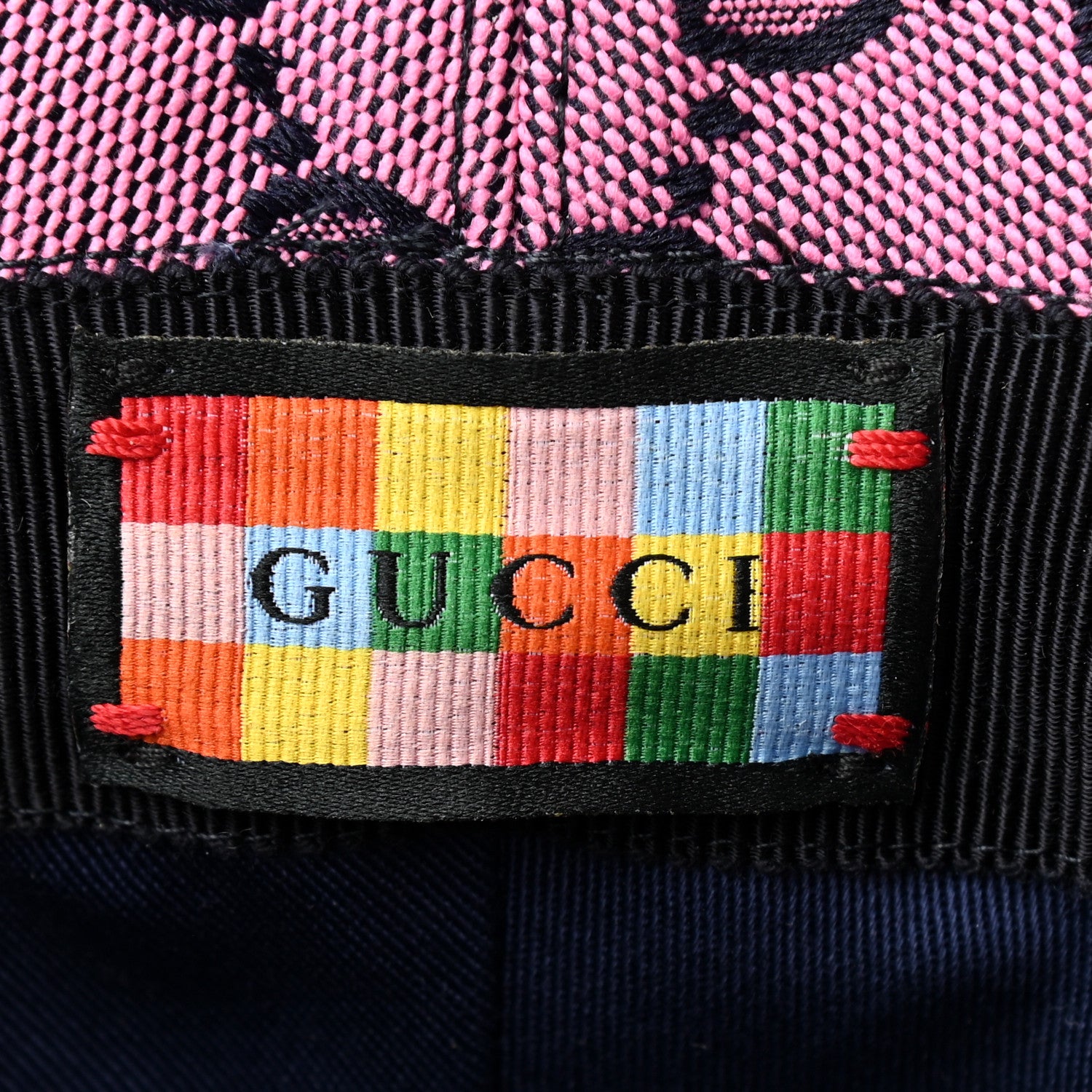 Gucci Monogram Multicolor New Sakai Calfskin Bob Malibu Bucket Hat M Parma Violet Blue 8 of 9