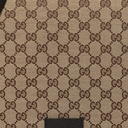 Gucci Monogram Flap Messenger Bag Beige Dark Brown 8 of 10