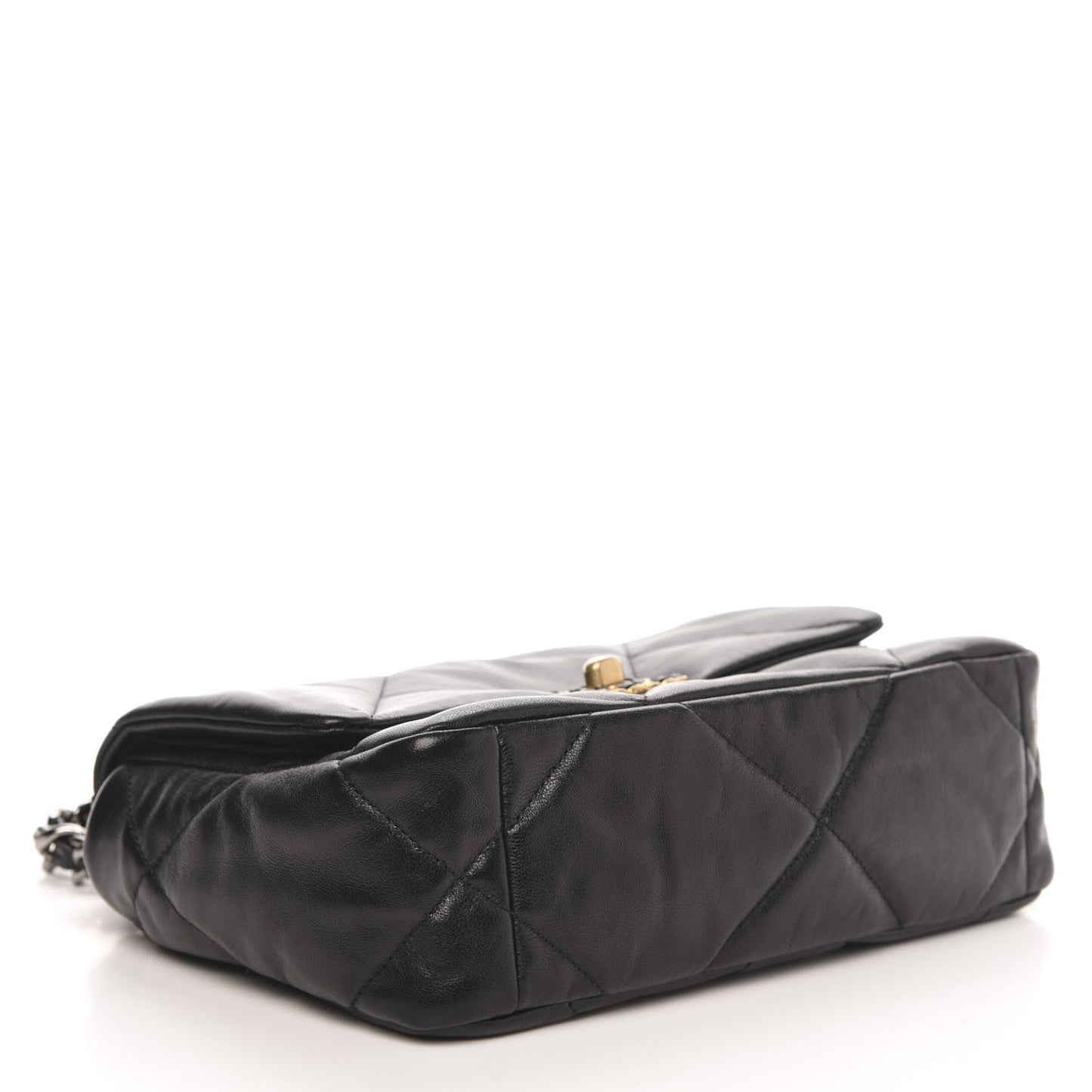 Goatskin Quilted Medium 19 Flap Black