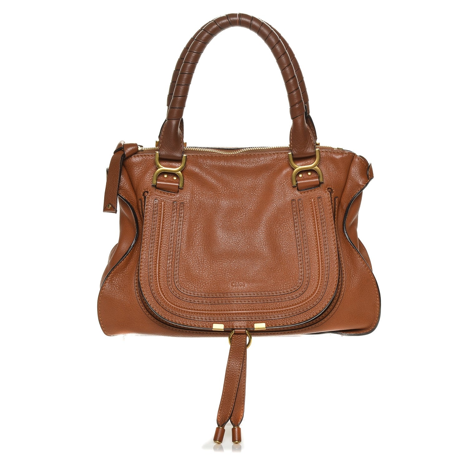 Chloe Calfskin Medium Marcie Satchel Tan 1 of 6