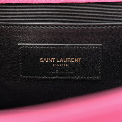 Saint Laurent Suede Medium Monogram Kate Tassel Shoulder Bag Lipstick Fuchsia 6 of 13