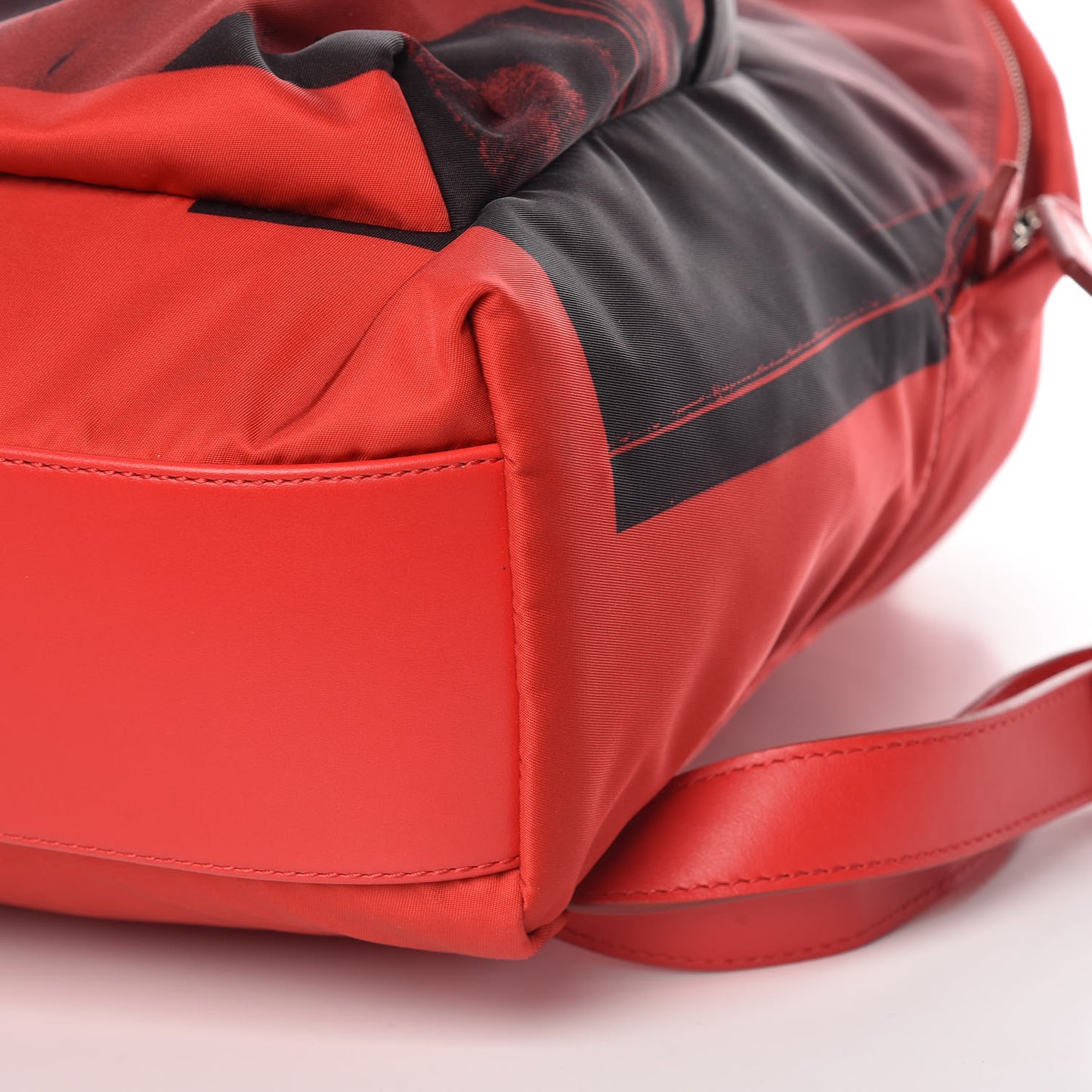 Nylon Bambi Print Small Backpack Red