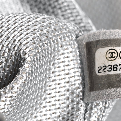 Chanel Metallic Calfskin Quilted XXL Travel Flap Bag Silver 7 of 14