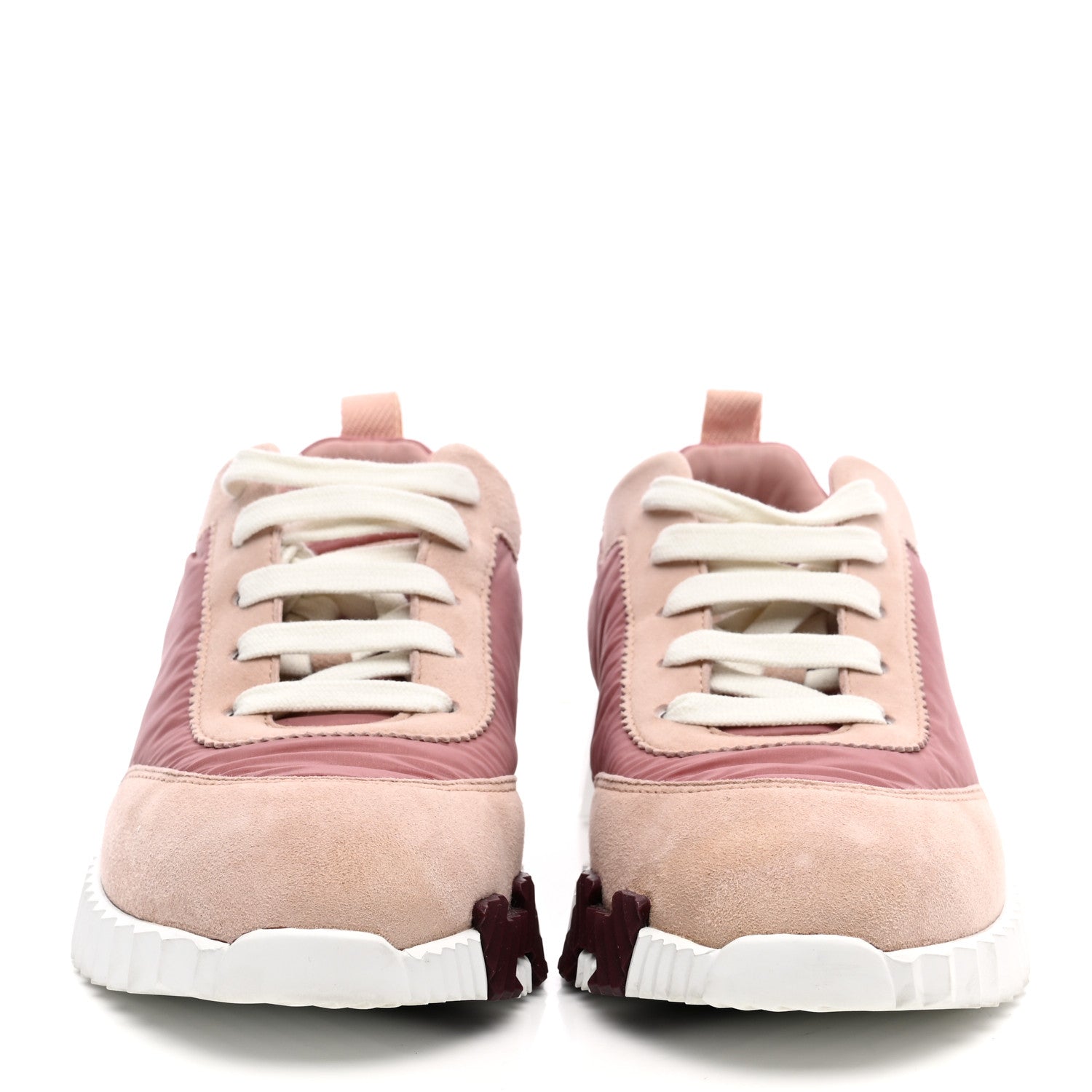 Hermes Parachute Fabric Suede Goatskin Bouncing Sneakers 36 Rose Rose Opaline 2 of 11