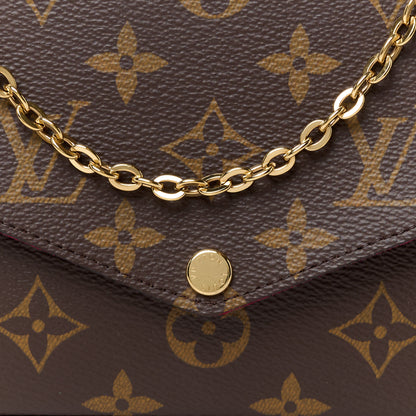 Louis Vuitton Monogram Pochette Felicie Chain Wallet Fuchsia 7 of 10