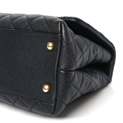 Chanel Caviar Quilted Small Coco Chain Handle Flap Black 9 of 10