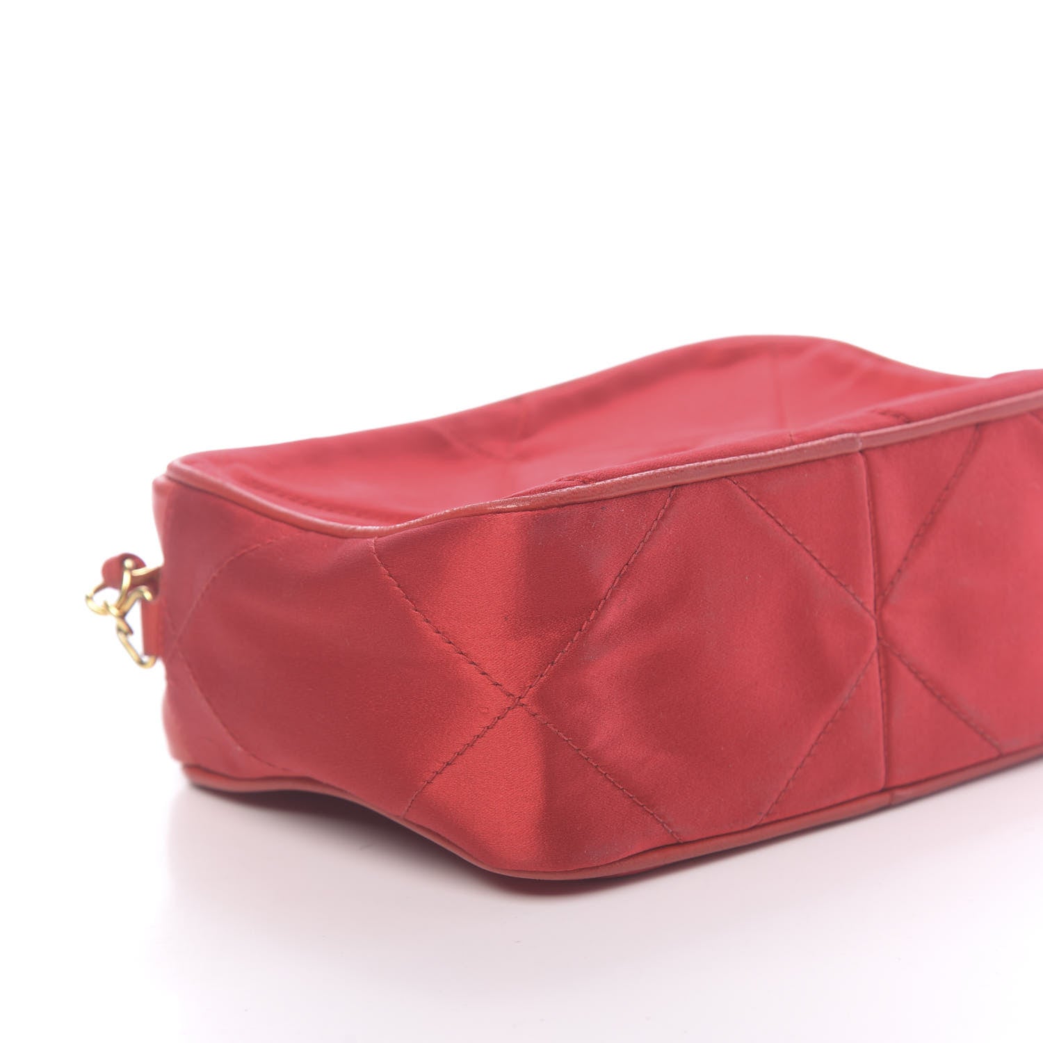 Chanel Satin Quilted CC Tassel Camera Case Red 8 of 10