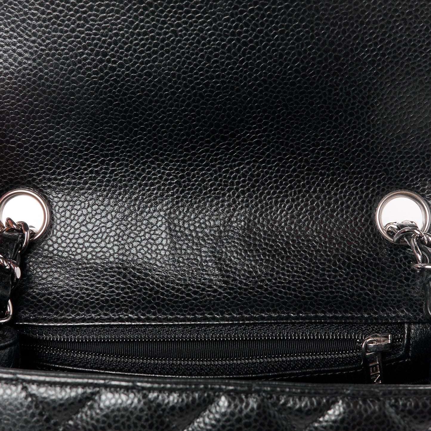 Caviar Quilted Mini Square Flap Black