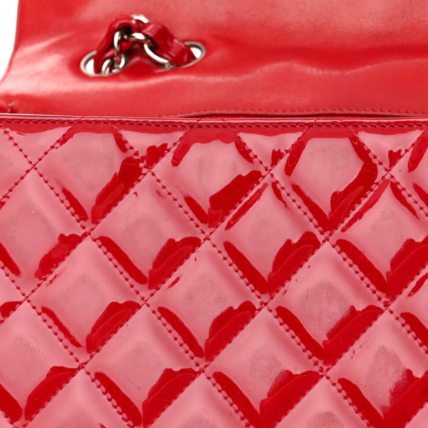 Chanel Patent Jumbo Single Flap Red 12 of 17
