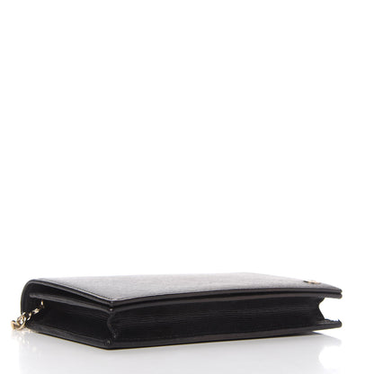 Gucci Textured Calfskin Medium Betty Chain Wallet Black 4 of 10