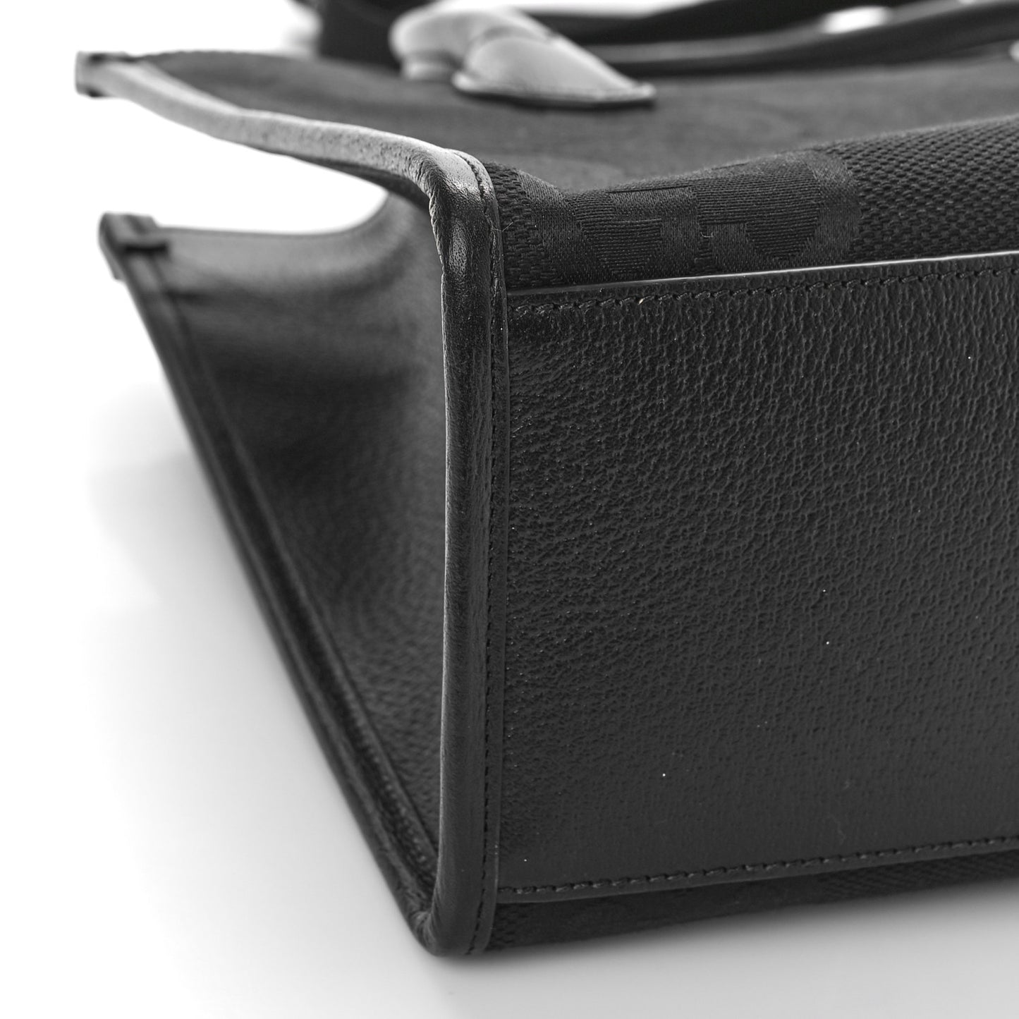 Monogram Jumbo GG Textured Dollar Calfskin Tote Bag Black