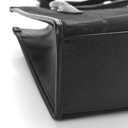 Gucci Monogram Jumbo GG Textured Dollar Calfskin Tote Bag Black 7 of 8