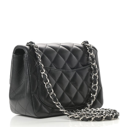 Chanel Lambskin Quilted Mini Square Flap Black 3 of 12