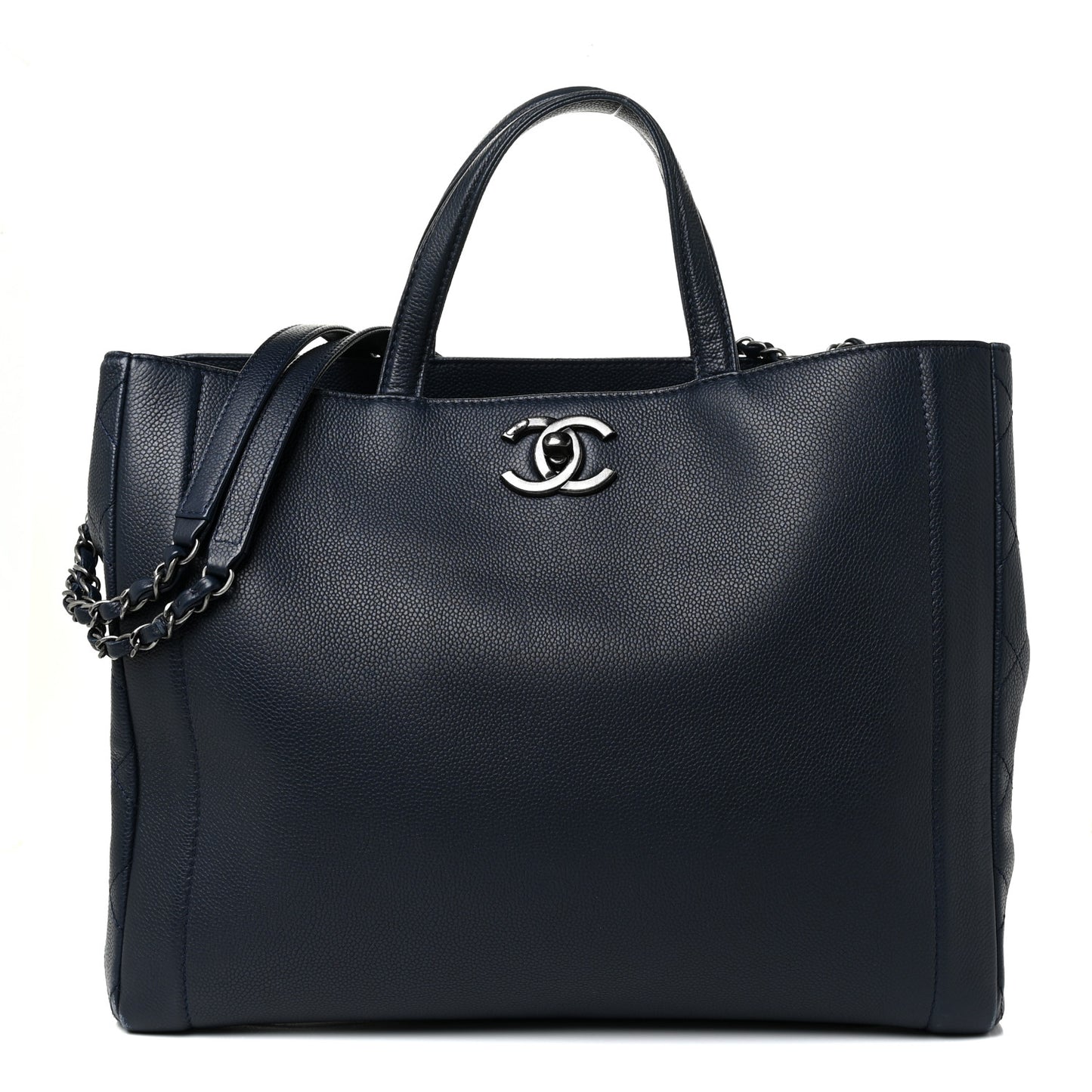Caviar Large Shopping Tote Navy
